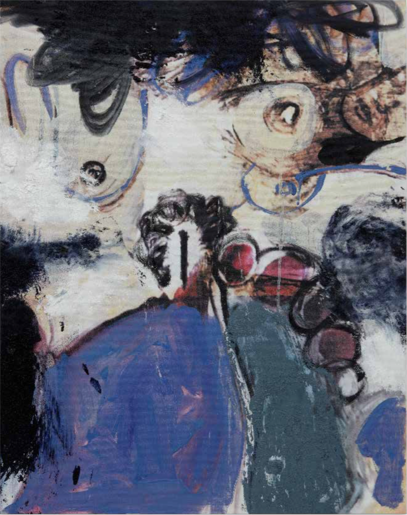 Lot #13
Enoc Perez
After Picasso, 2013
Oil and inkjet on canvas 
24 x 19 inches