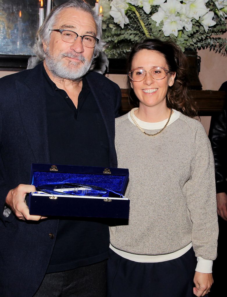 Tribeca Film Institute Awards / Laura Owens with the Robert De Niro 