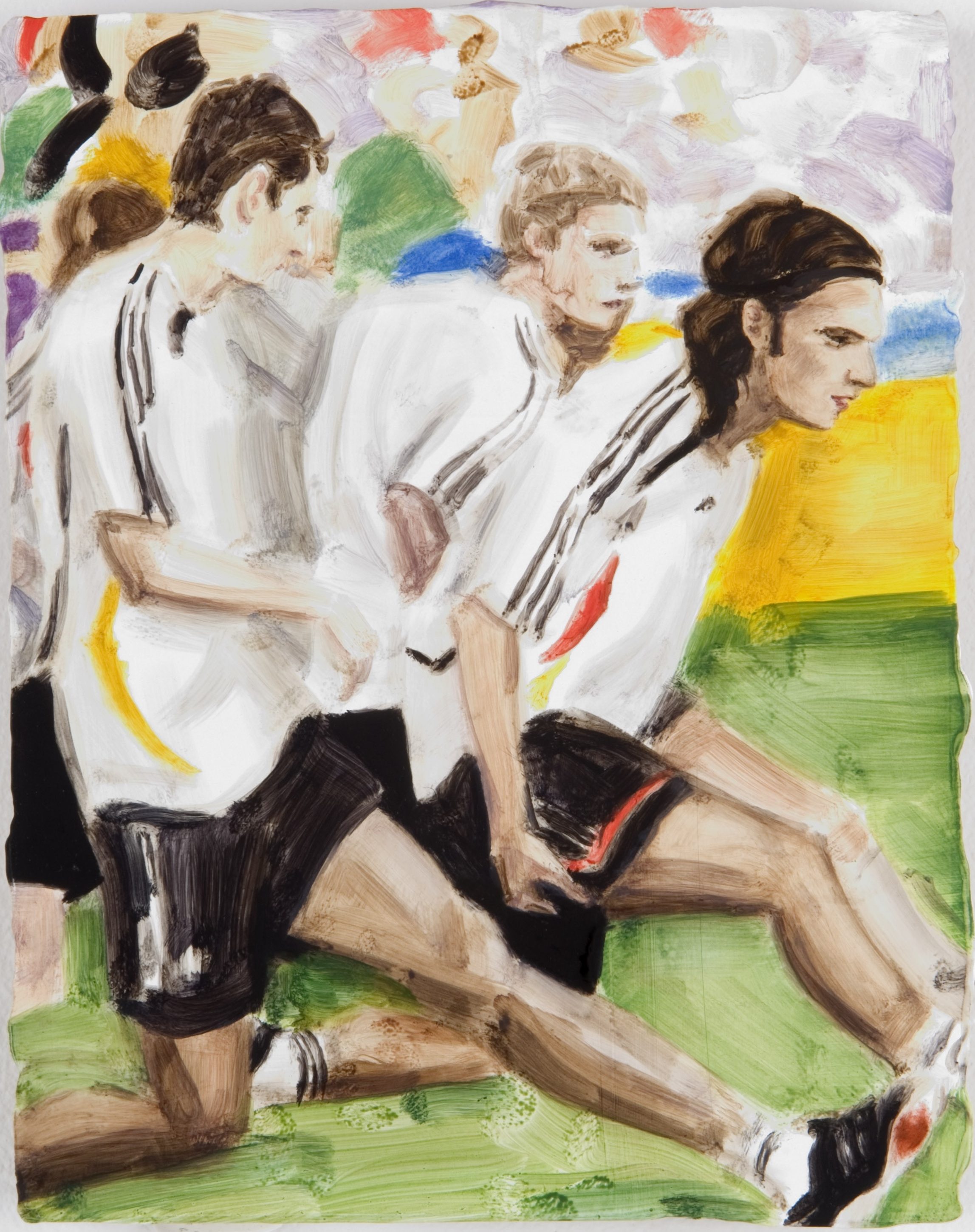 Klose, Podolski, and Frings (German Team Stretching), July 8, 2006, 2006-07