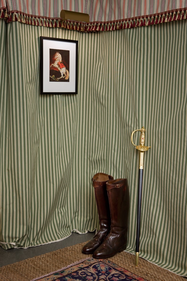 Installation view, the debonair general's fancy tent, 2012 (Detail)