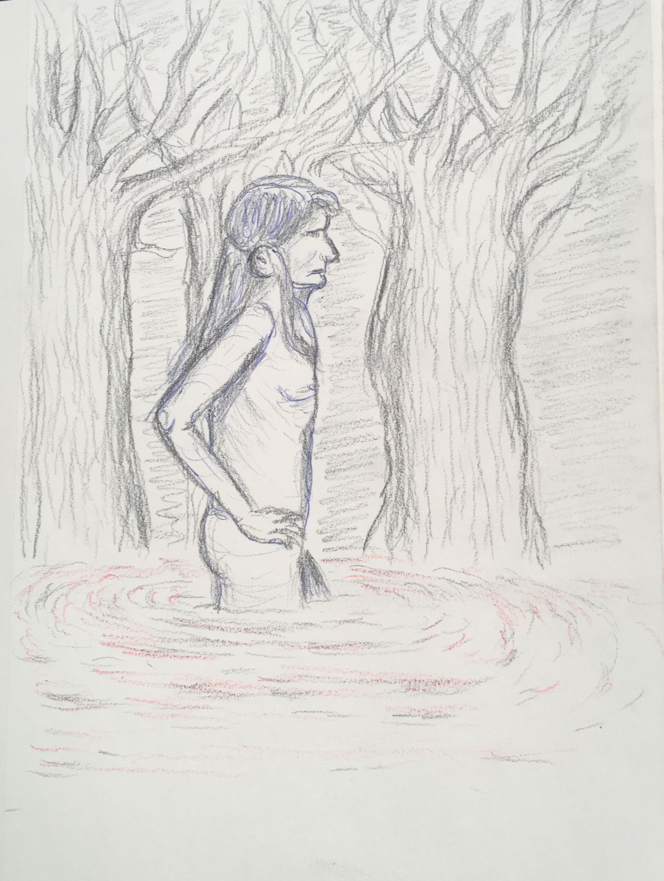 Greenwich High School student's drawing inspired by Steven Shearer's exhibition at The Brant Foundation