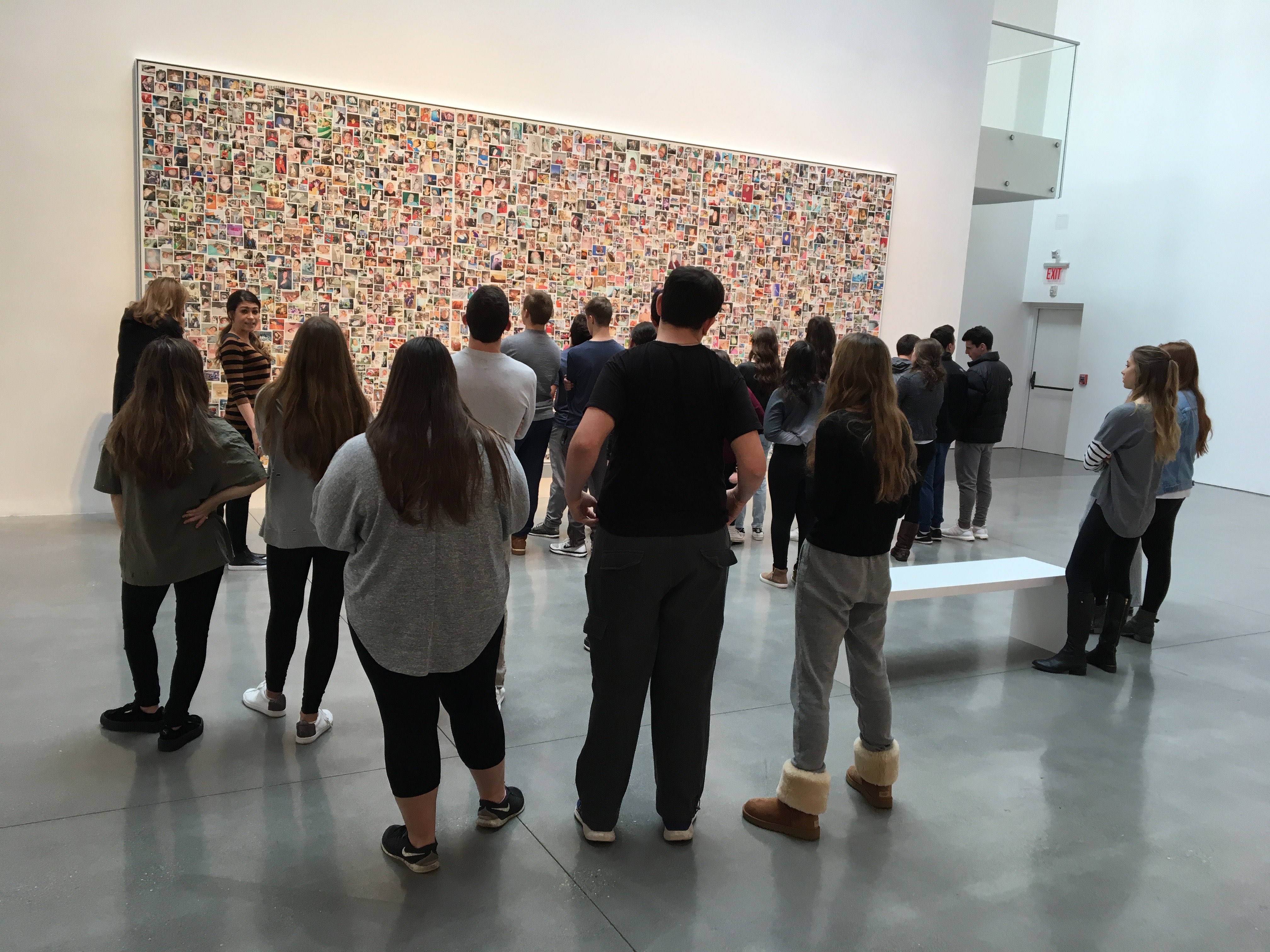 Blind Brook High School Students visit Steven Shearer's exhibition at The Brant Foundation