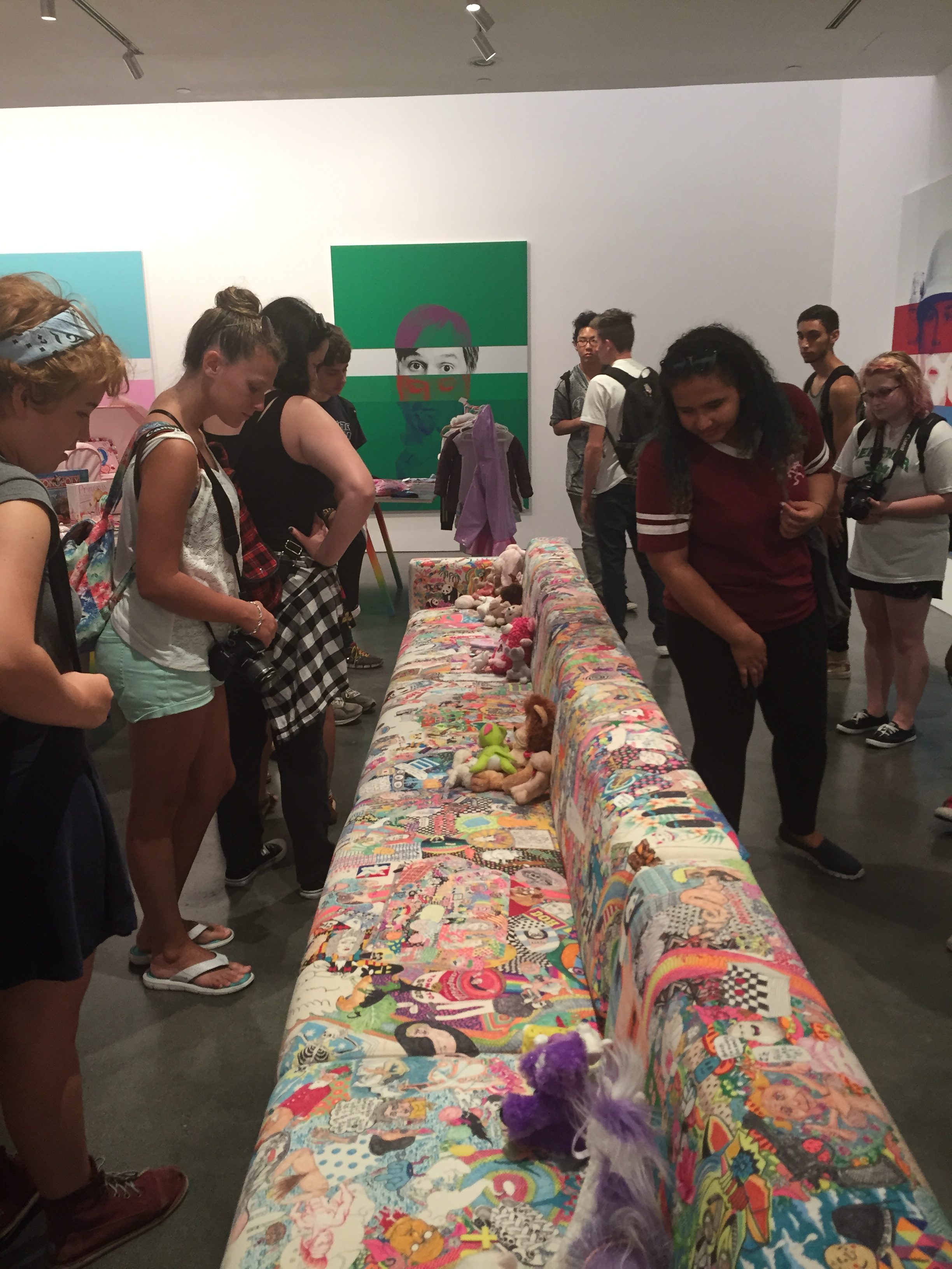 Students visit Rob Pruitt's exhibition at The Brant Foundation